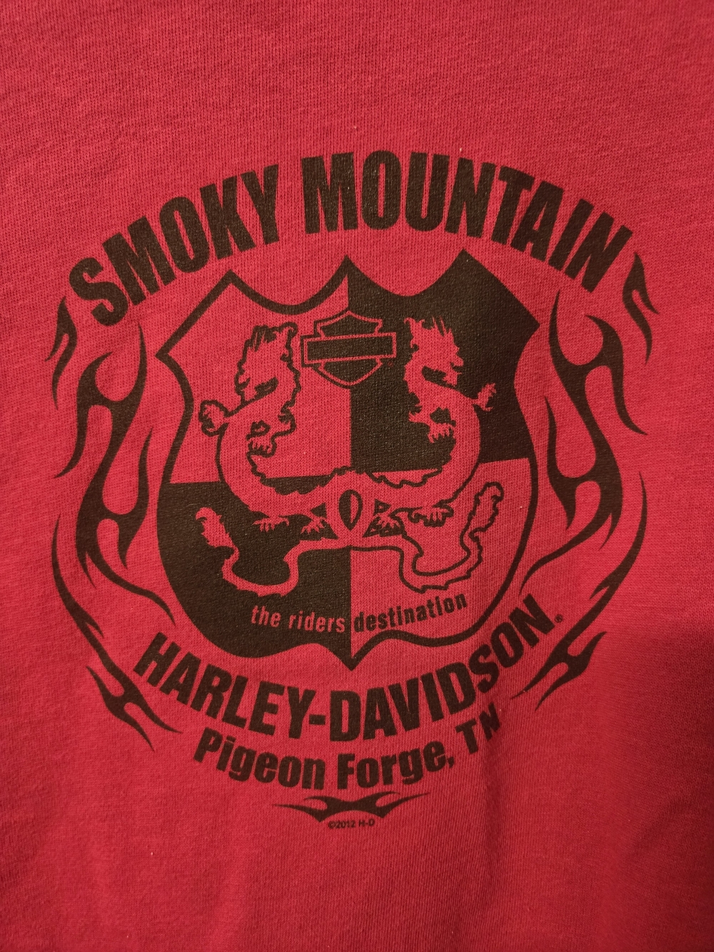 Smoky Mountain Harley Davidson Women's Zip Up Hoodie Bright Pink Size M
